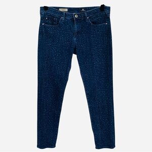 AG Adriano Goldschmied Jeans Women’s 30R Stevie Ankle Slim Straight Polka Dots